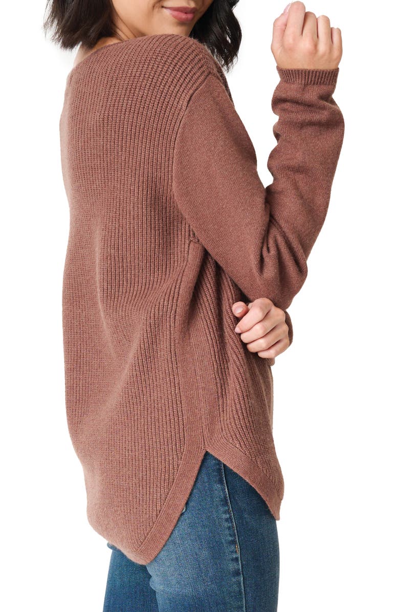 GIBSONLOOK V-Neck Long Sleeve Rib Sweater, Alternate, color,