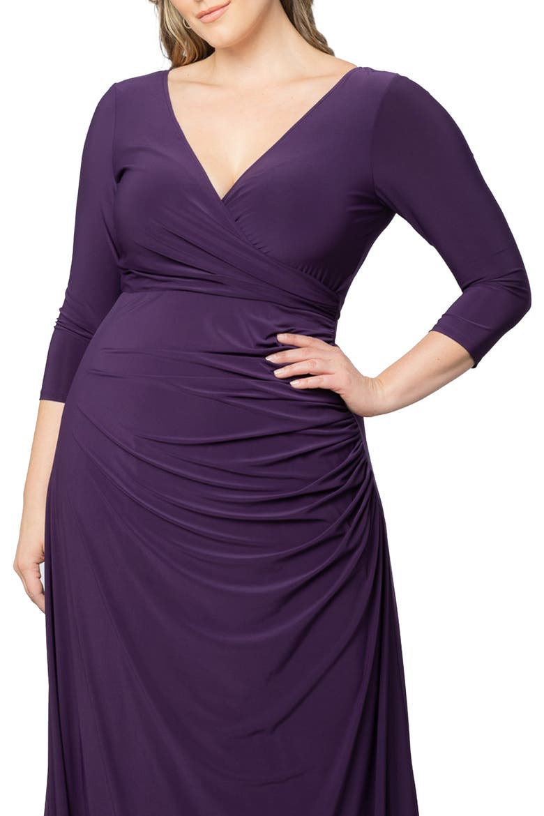 Gala Glam Cold Shoulder Gown, Alternate, color, IMPERIAL PLUM