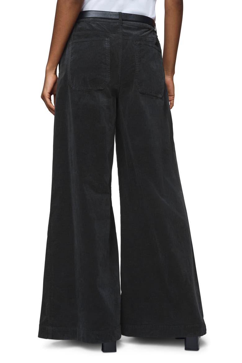 Monroe Wide Leg Corduroy Pants, Alternate, color, BLACK