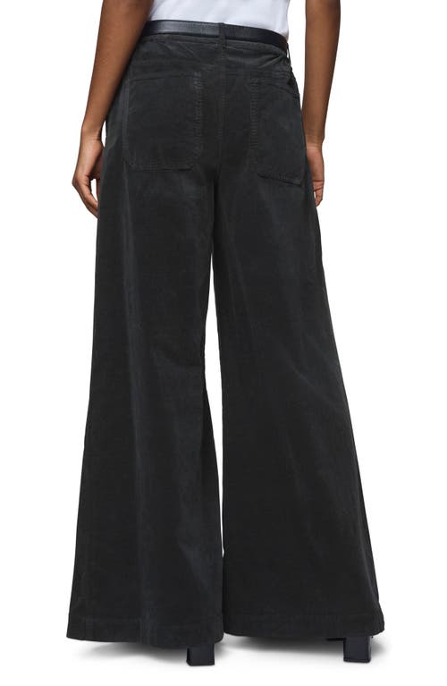 Splendid Monroe Wide Leg Corduroy Pants In Black