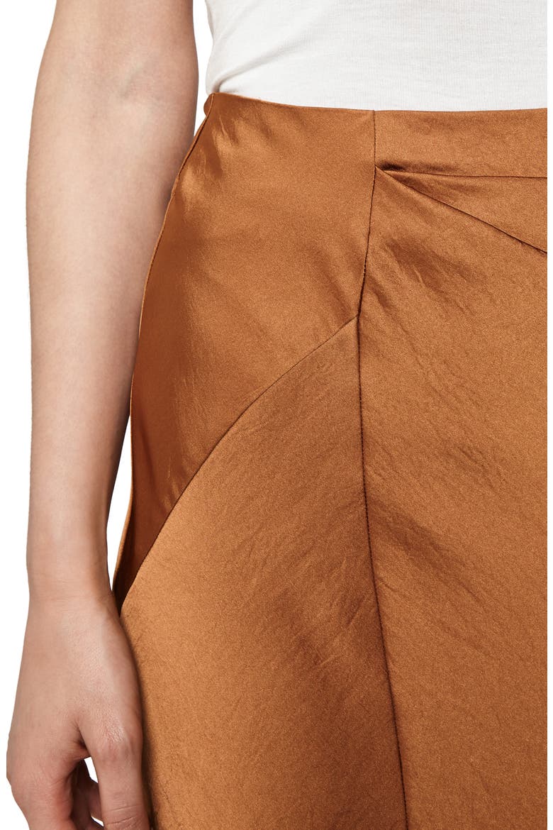 Asymmetrical Skirt, Alternate, color, CINNAMON
