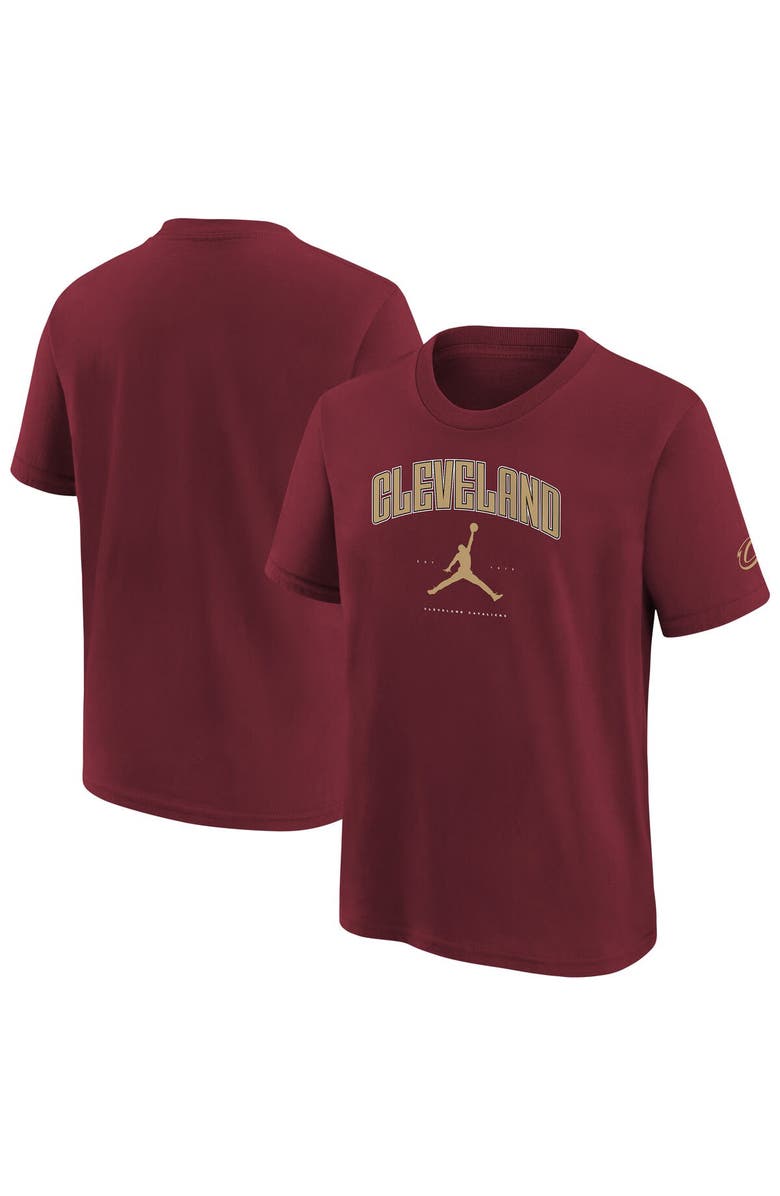Jordan Brand Youth Jordan Brand Wine Cleveland Cavaliers Essential Cities T-Shirt, Alternate, color, Wine