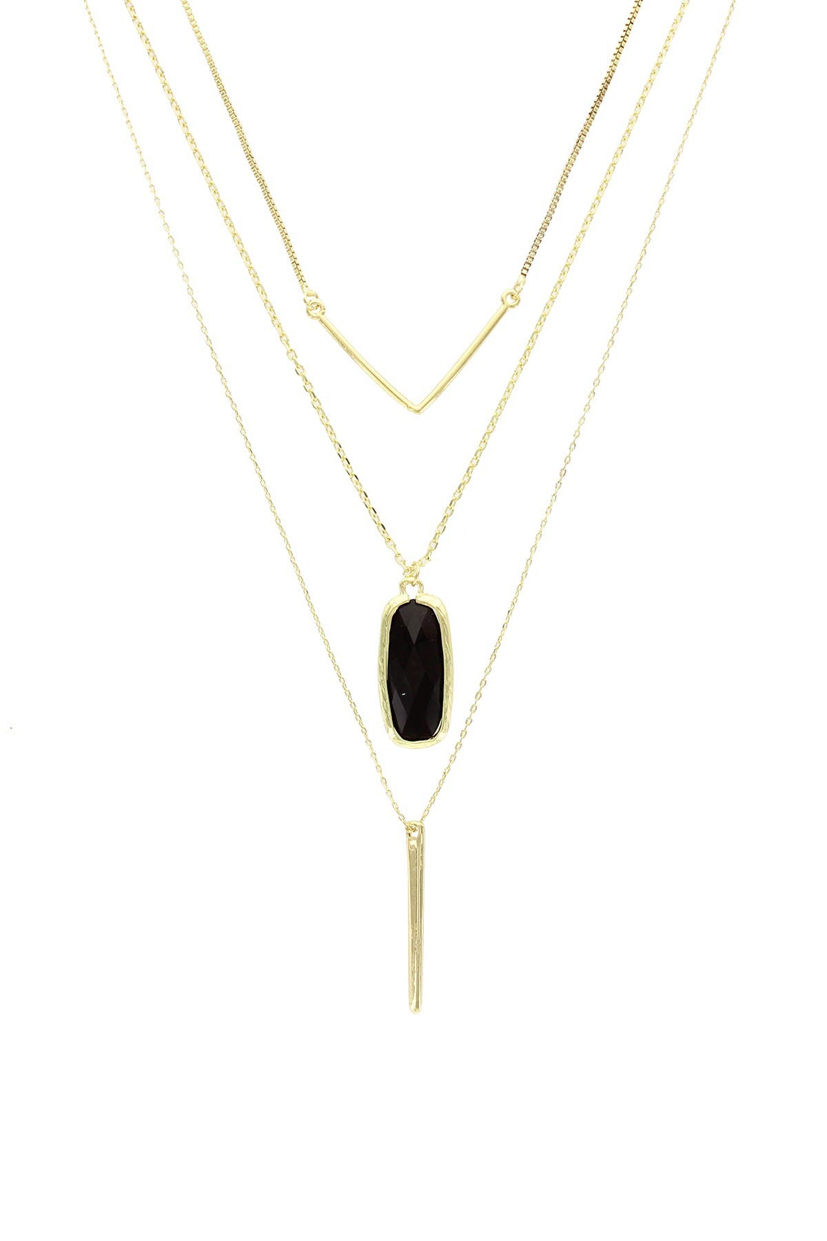 Idara Resin Stone Multi Strand Necklace