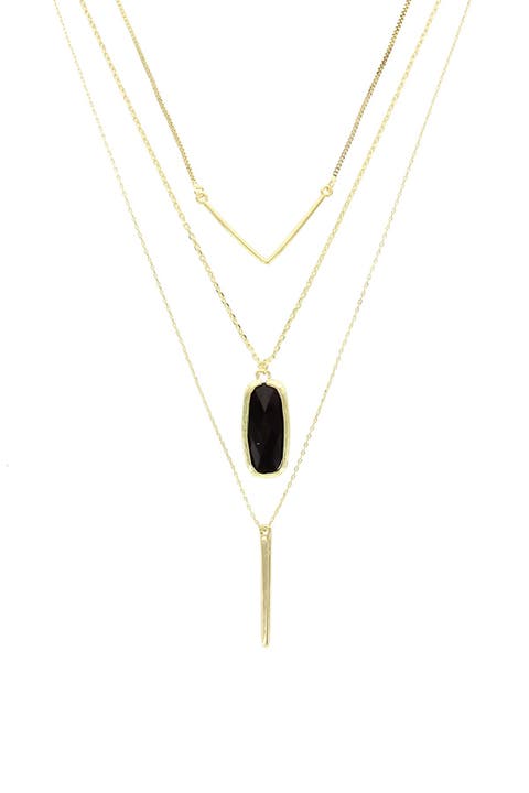 Idara Resin Stone Multi Strand Necklace