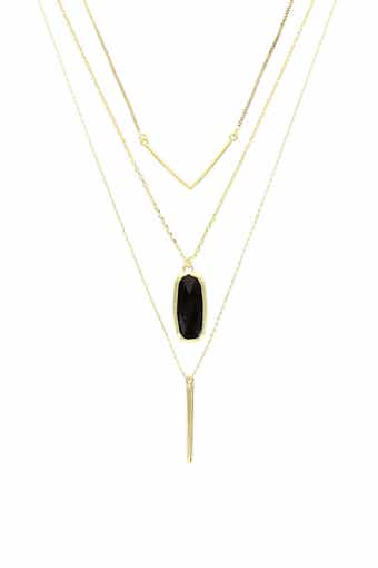 Idara Resin Stone Multi Strand Necklace