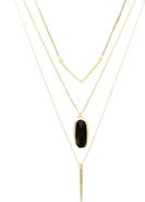 OLIVIA WELLES Idara Resin Stone Multi Strand Necklace