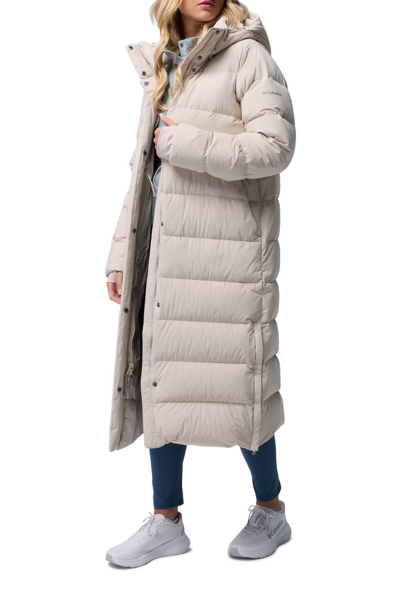 Amaze Puff Long Hooded Jacket, Alternate, color, DARK STONE 278