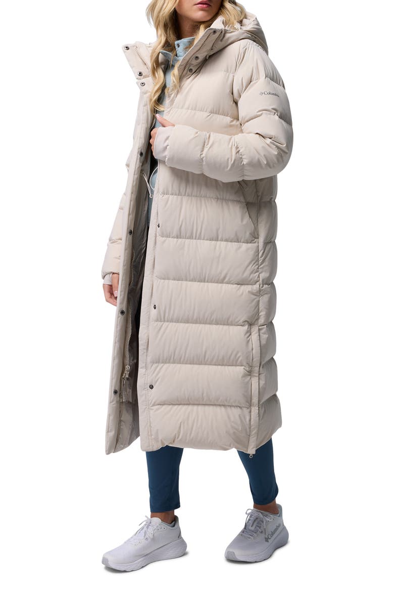 Columbia Amaze Puff Long Hooded Jacket, Alternate, color, Dark Stone 278