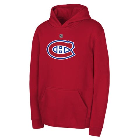 Youth Outerstuff Red Montreal Canadiens Primary Logo Pullover Hoodie
