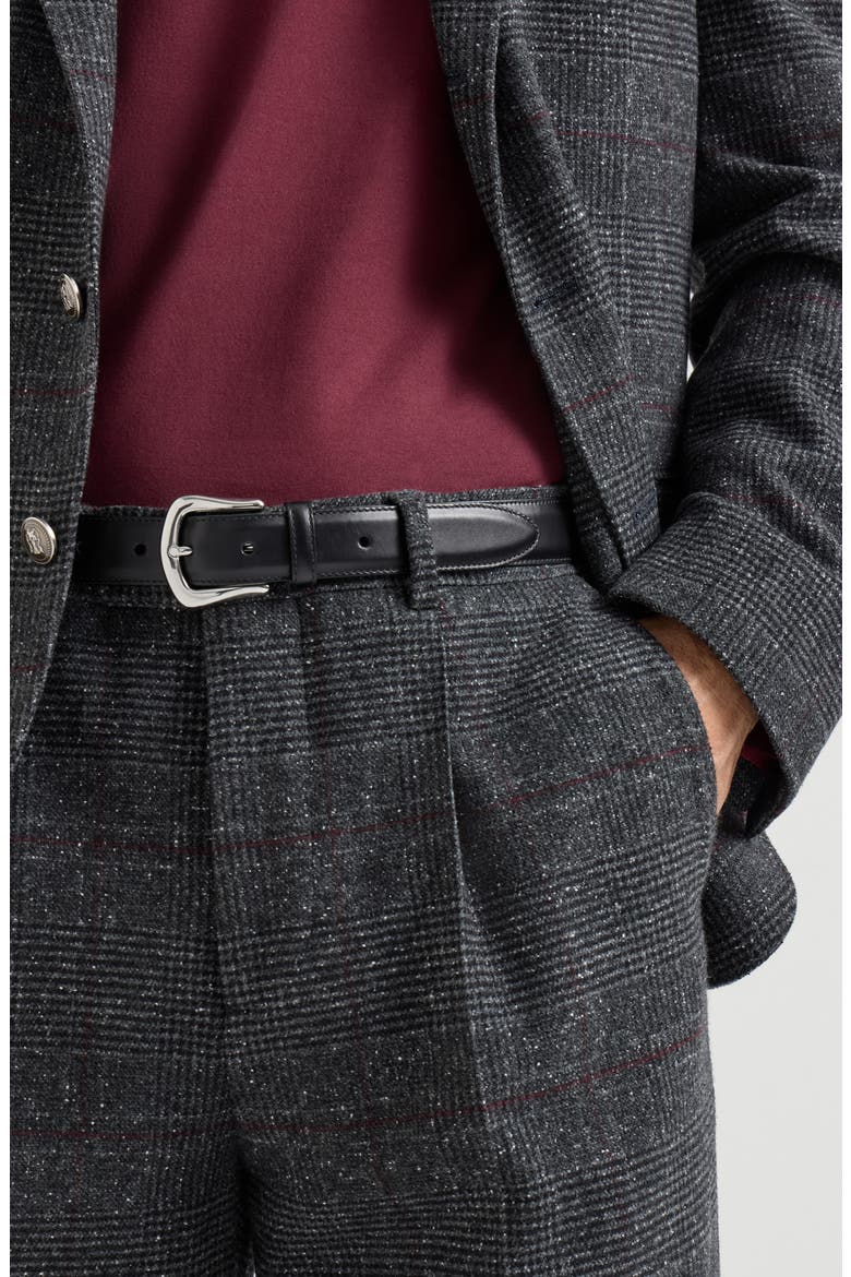 Calfskin belt, Alternate, color, Black