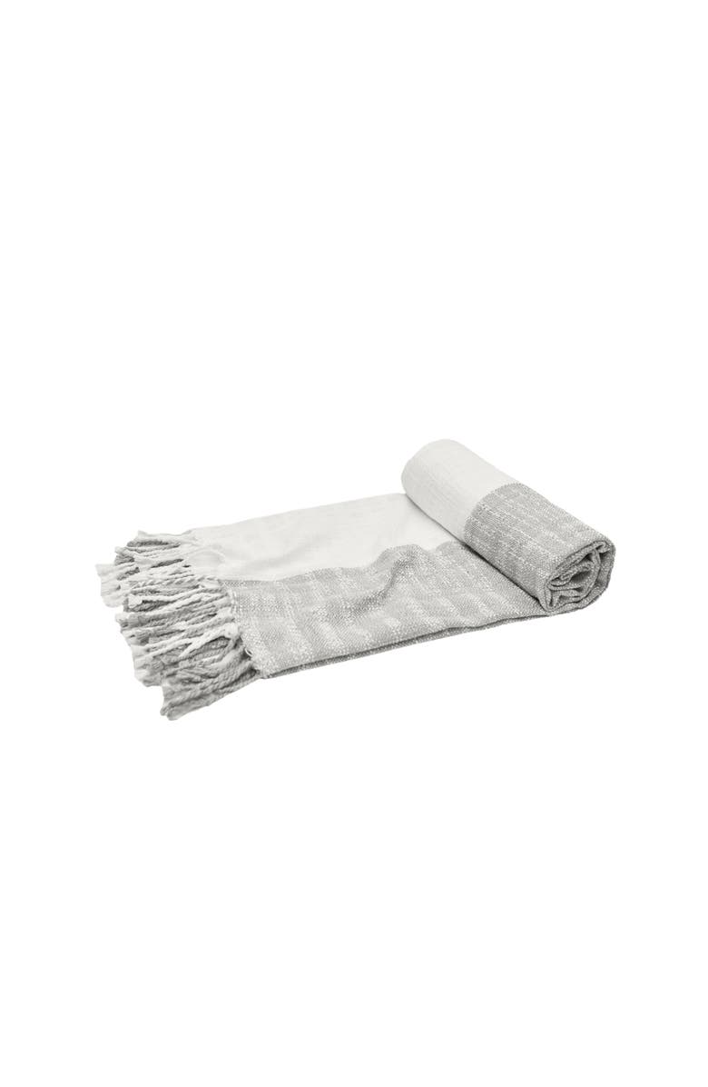 ELISABETH YORK Eva Stone Accent Throw Blanket, Main, color, Grey