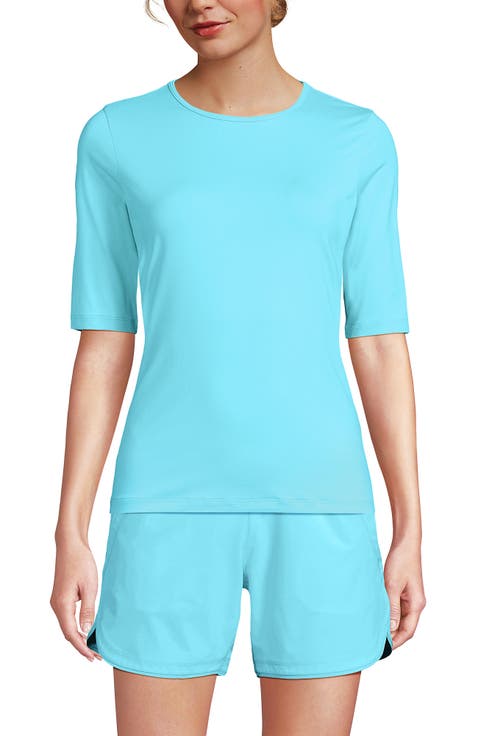 SunShade UPF 50 Elbow Sleeve Rash Guard Swim Tee
