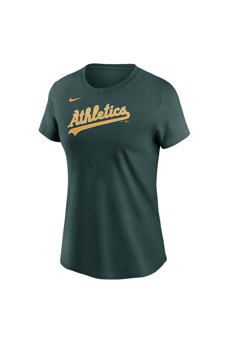 Women's Nike  Green Athletics Fuse Wordmark T-Shirt, Alternate, color, Green