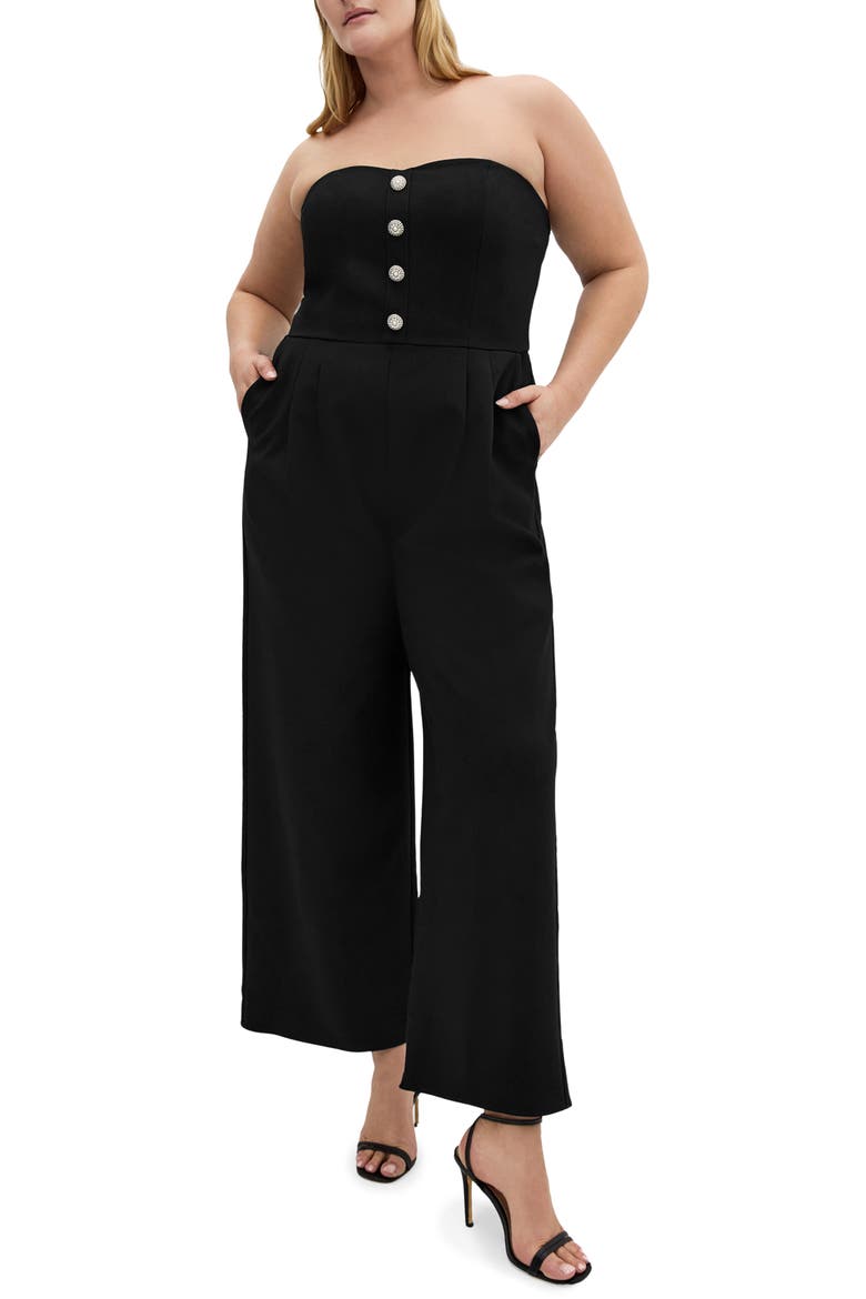 Alexi Strapless Jumpsuit, Main, color, BLACK