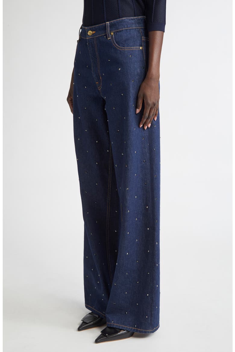 Rhinestone Embellished Jeans, Alternate, color, INDIGO WASH