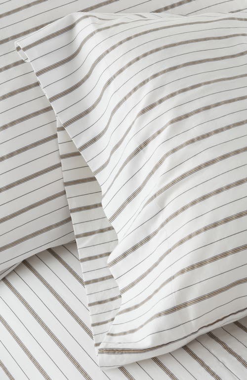 Nordstrom Stripe Organic Cotton Sateen Pillowcases In White Brilliant Stripe