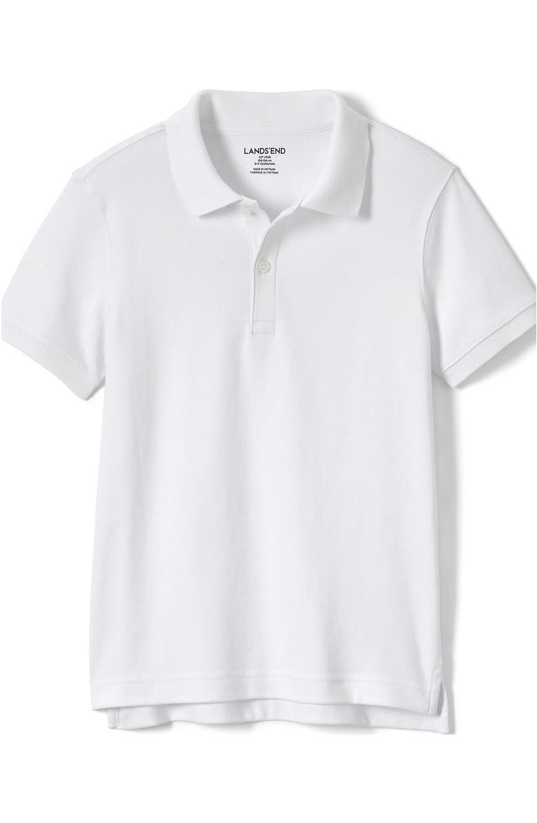 Lands' End School Uniform Kids Short Sleeve Tailored Fit Interlock Polo Shirt, Alternate, color, 