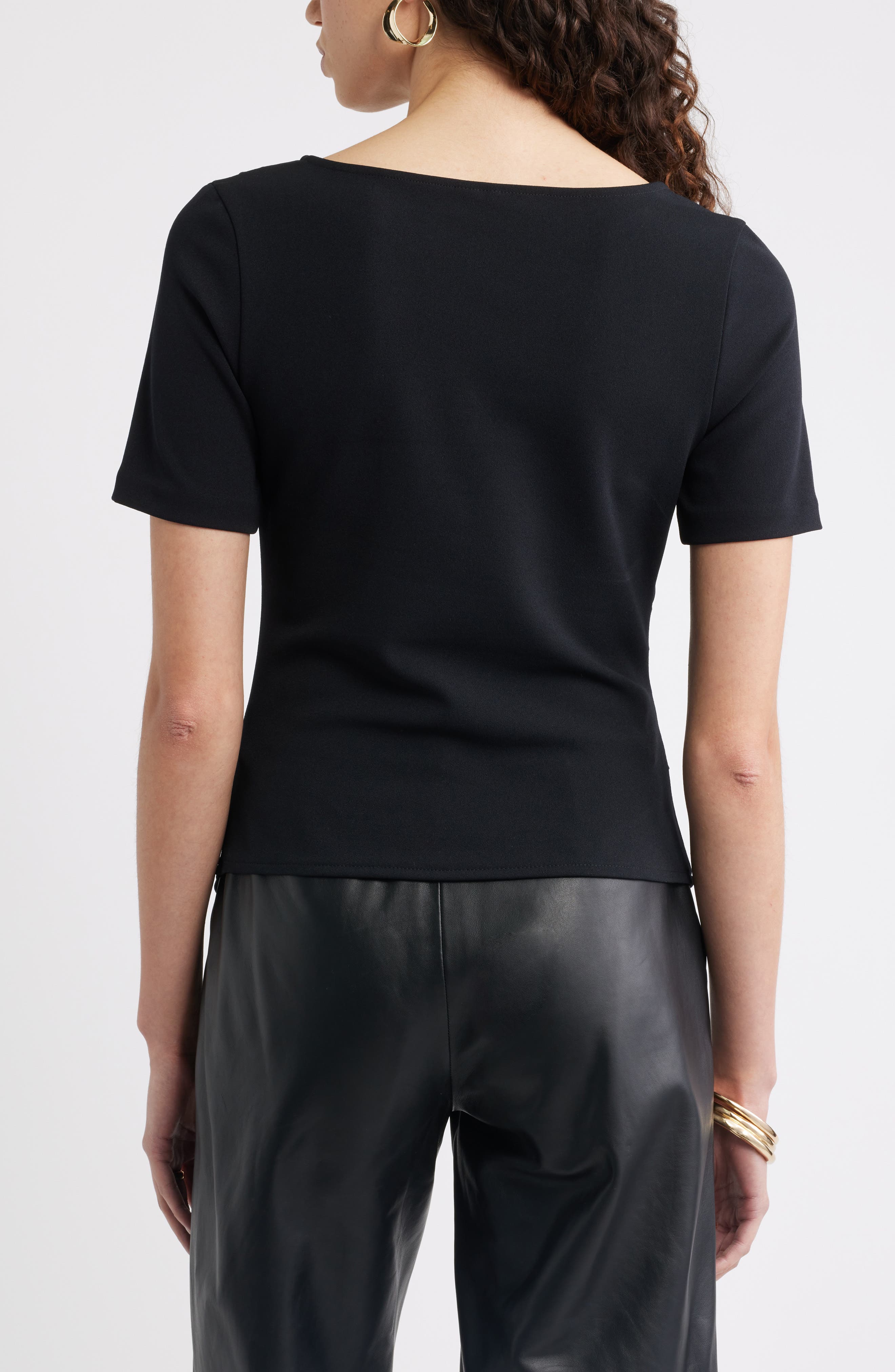 Nordstrom Asymmetric Gathered Tee (Women) | Nordstrom