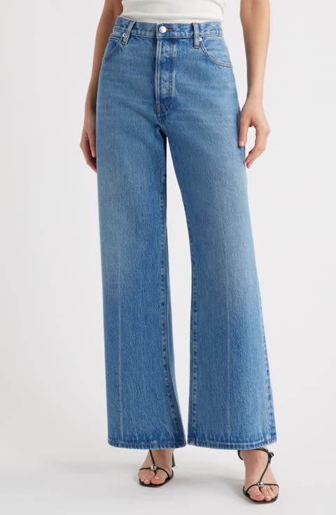 The Pixie Super High Waist Loose Wide Leg Jeans (Rundown) (Petite)