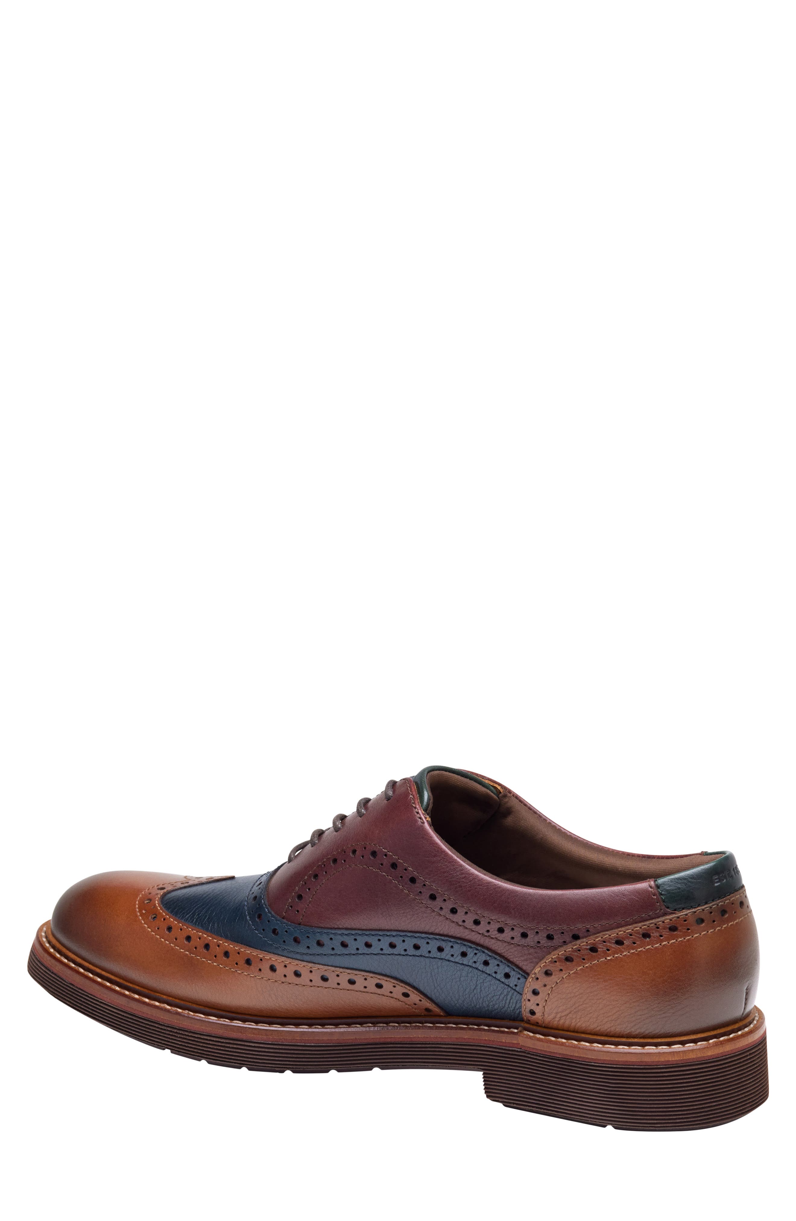 Tyson Wingtip Oxford, Alternate, color, TAN/ NAVY/ BURGUNDY