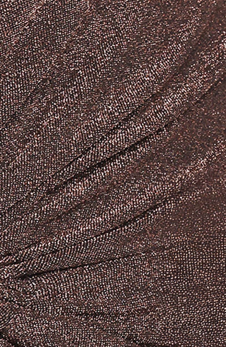 Petal & Pup Emma Metallic One Shoulder Dress, Alternate, color, Vintage Gold