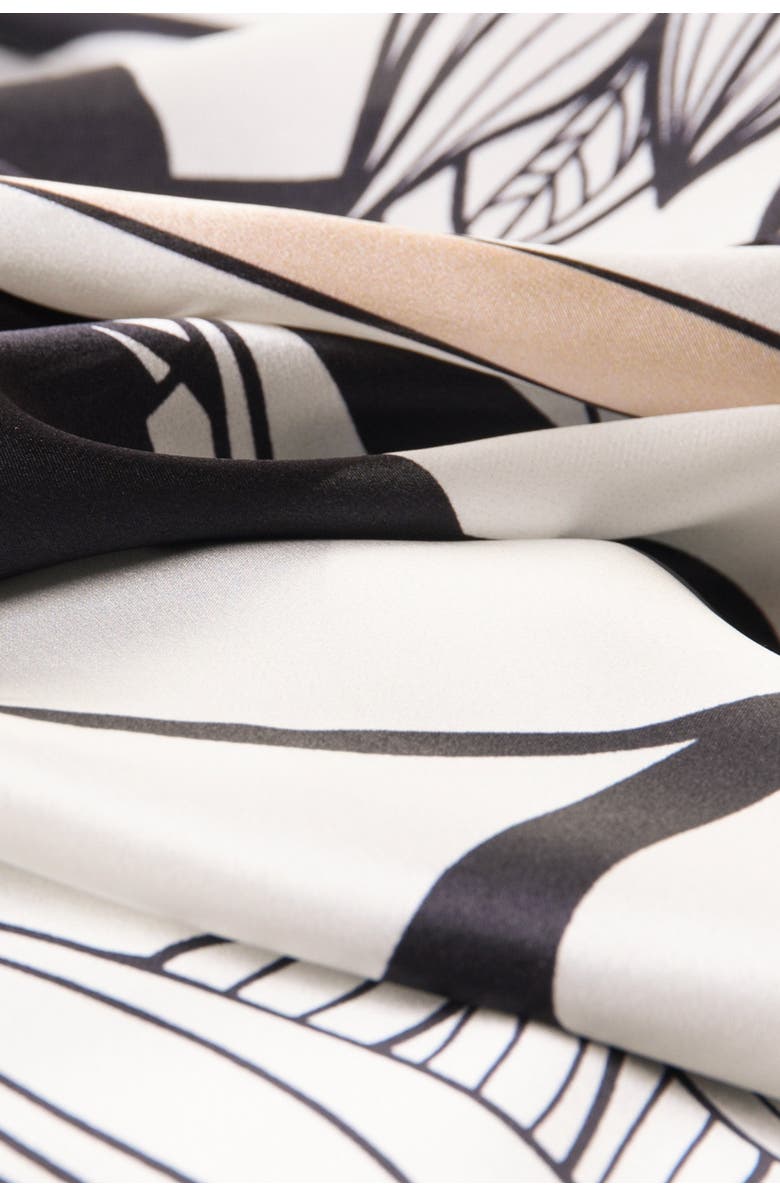 Elizabetta Cara - Silk Scarf/Shawl for Women, Alternate, color, Soft White And Black