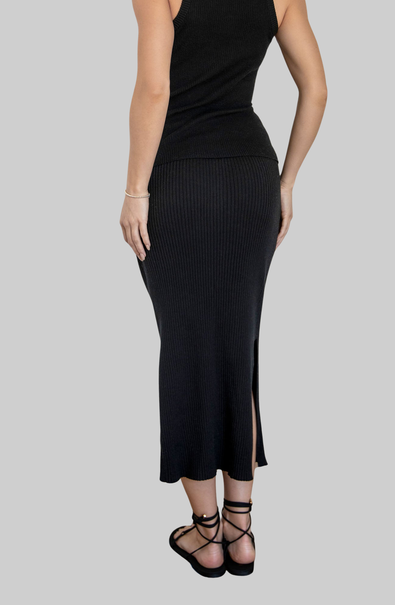 Italic Mia Featherlight Ribbed Midi Skirt, Alternate, color,