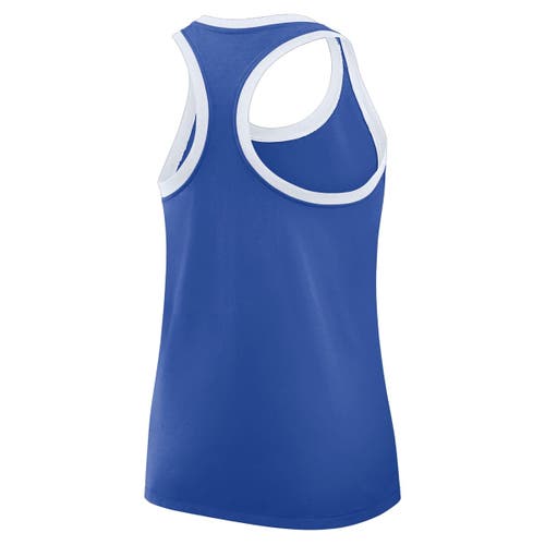 Nike Royal Duke Blue Devils Primetime Tri-blend Racerback Tank Top In Blue