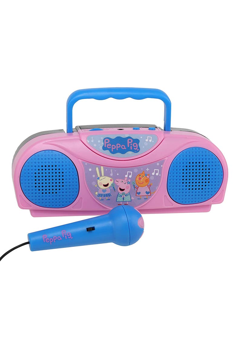 Portable Radio Karaoke with Microphone, Main, color, Pink