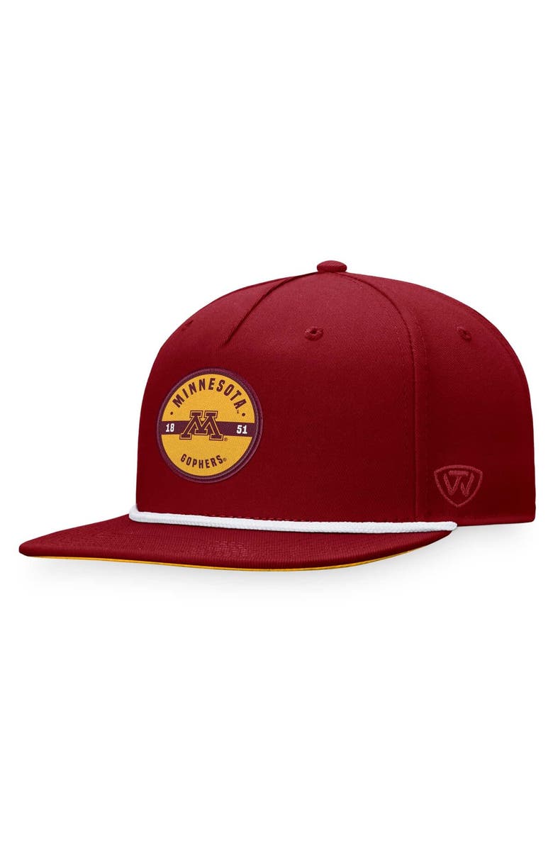 TOP OF THE WORLD Men's Top of the World Maroon Minnesota Golden Gophers Bank Hat, Main, color, Maroon