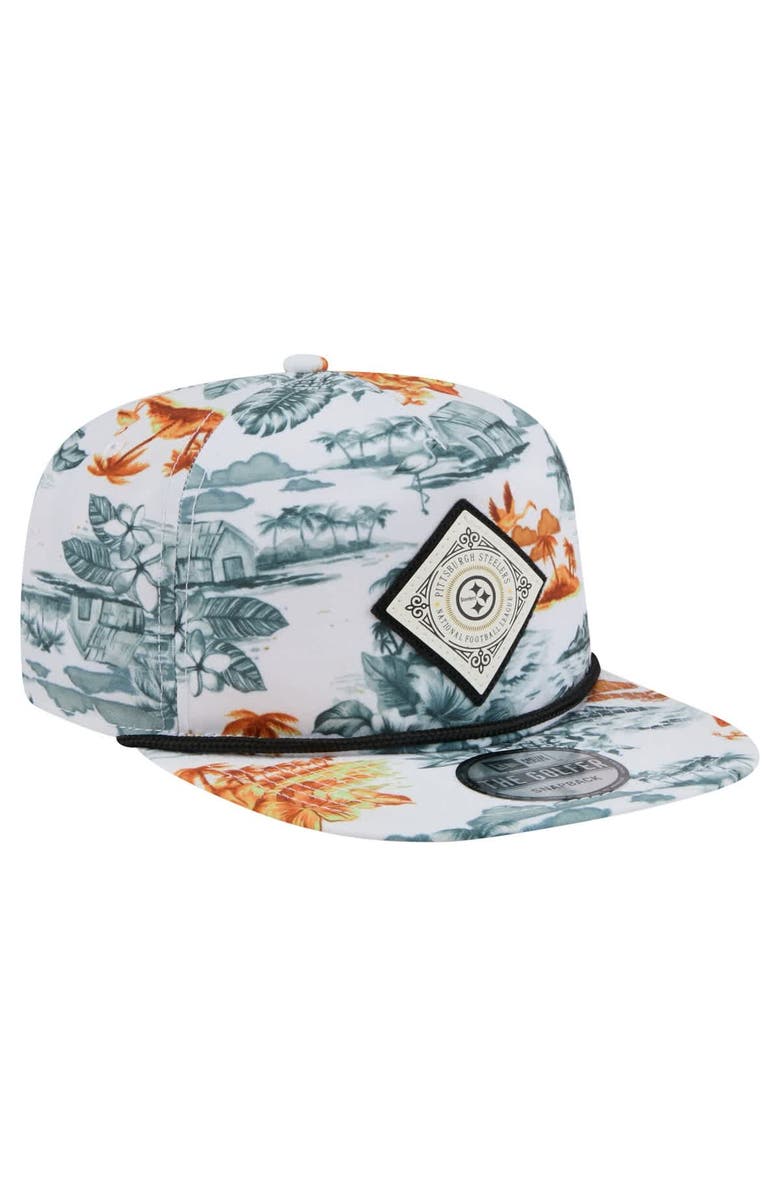 New Era Men's New Era White Pittsburgh Steelers Adventure Golfer Snapback Hat, Alternate, color,