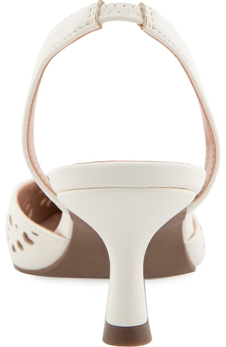 Kensie Ocean Cutout Slingback Pump, Alternate, color, White