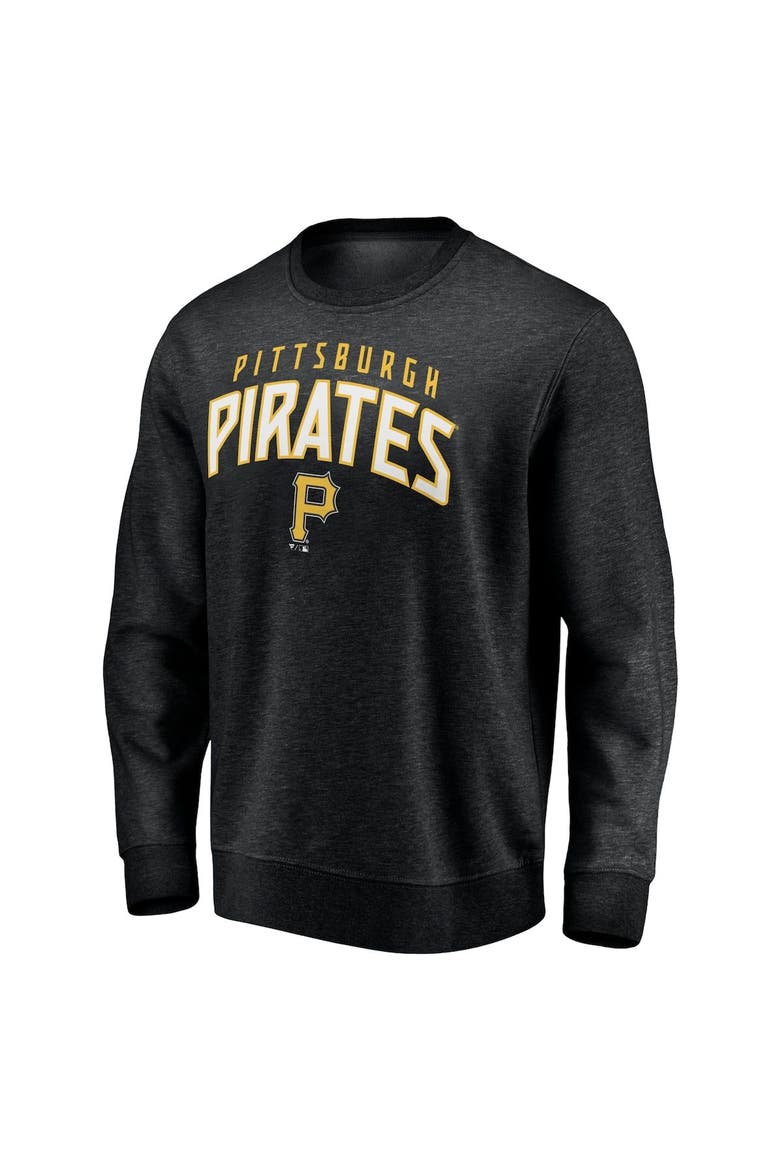 Men's Fanatics Branded Black Pittsburgh Pirates Gametime Arch Pullover Sweatshirt, Alternate, color, Black