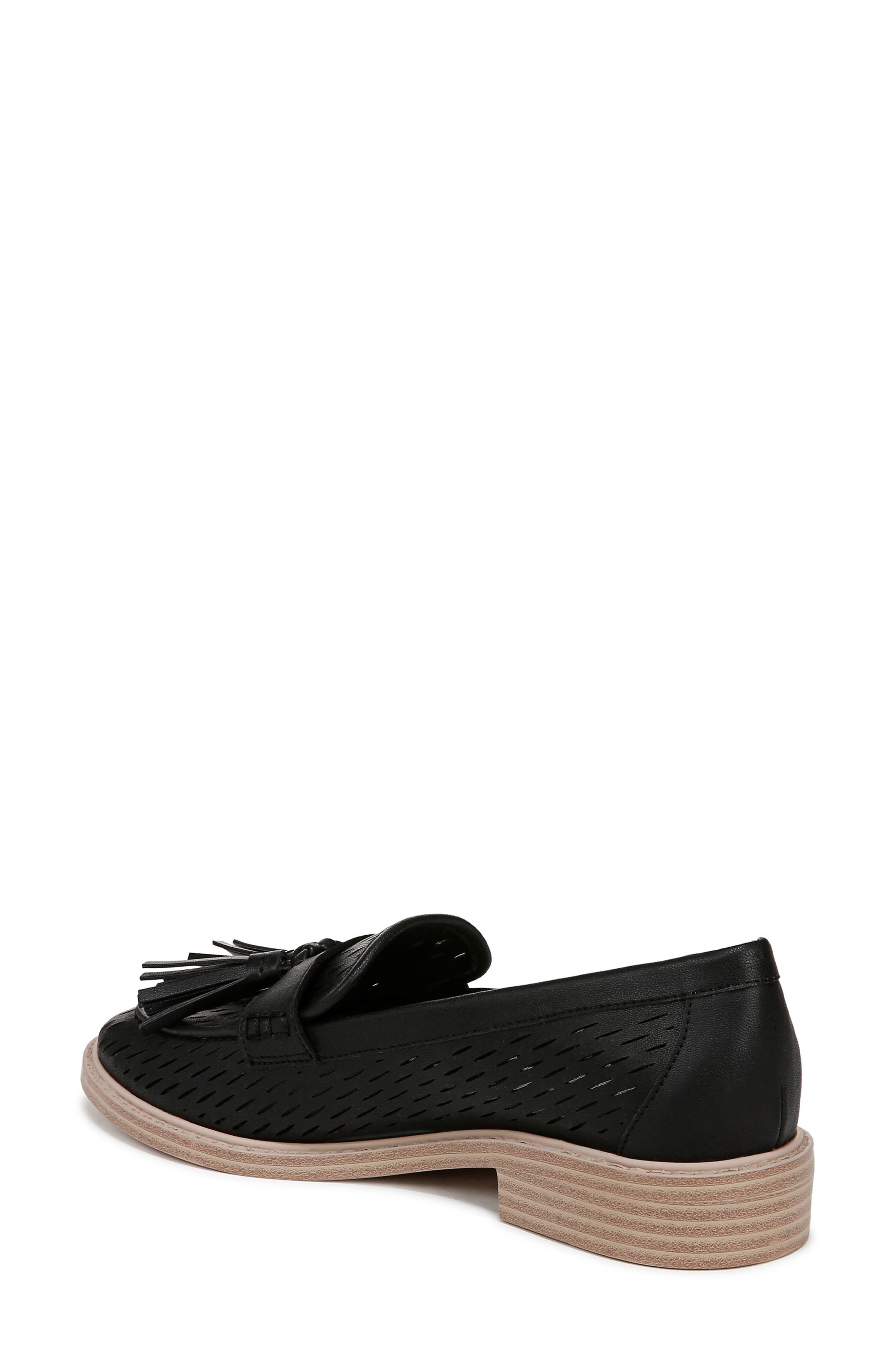 Franco Sarto Carolyn Low Tassel Loafer, Alternate, color, Black/ Black