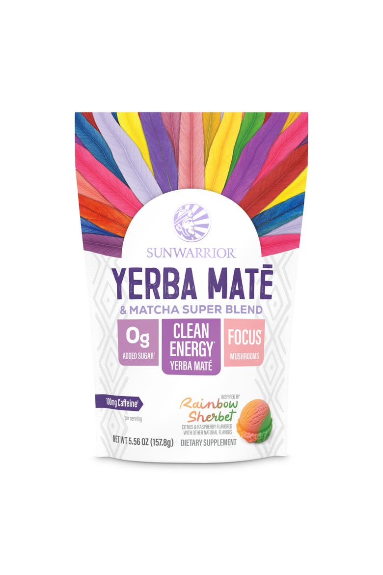 Yerba Mate Energy Powder Drink Mix, Main, color, Rainbow Sherbet