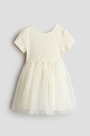 H&M Flock-print Tulle-skirt Dress