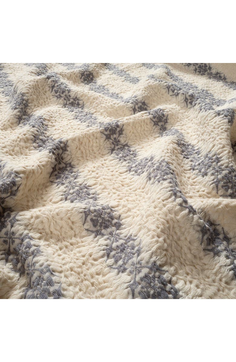 Zsa Zsa Zsu Costa Jacquard King Size 100% Cotton Bedspread Set 110X102 In, Alternate, color, Beige