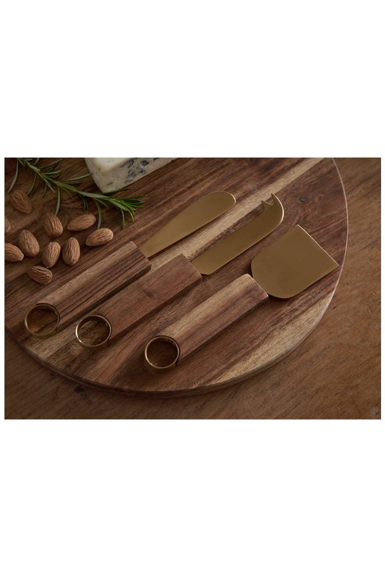 Acacia Wood Serving Tray, Alternate, color, BROWN