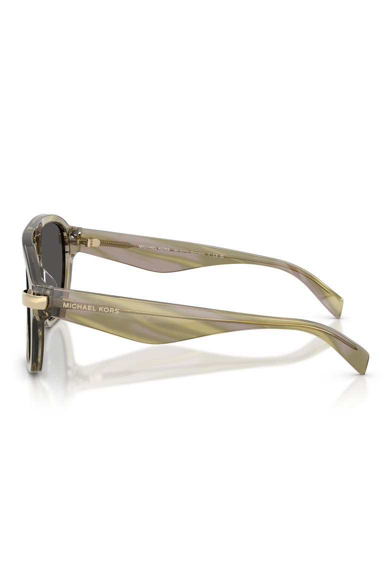 Grenada 56mm Aviator Sunglasses, Alternate, color, OLIVE HORN / GREY MONO