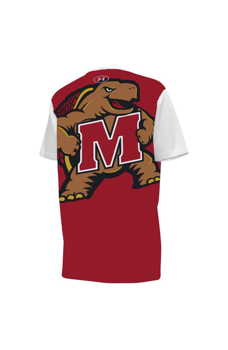 Under Armour Youth Under Armour White/Red Maryland Terrapins Gameday T-Shirt, Alternate, color, 