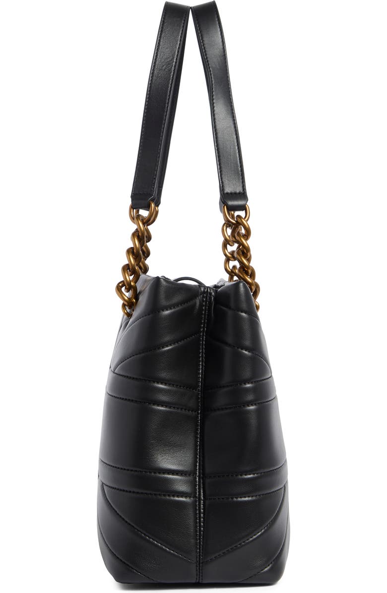 Kurt Geiger London Kensington Union Jack Leather Tote Bag, Alternate, color, Black