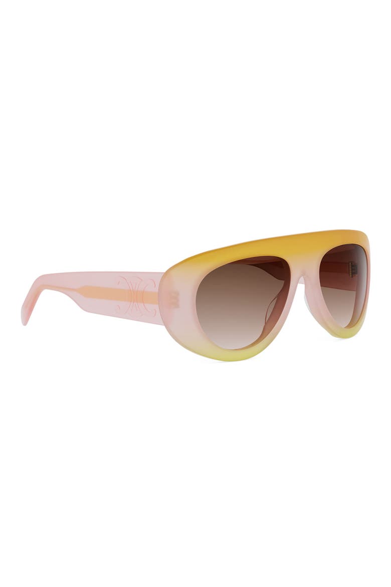 Triomphe Stamp 57mm Pilot Sunglasses, Alternate, color, PINK / OTHER / GRADIENT BROWN