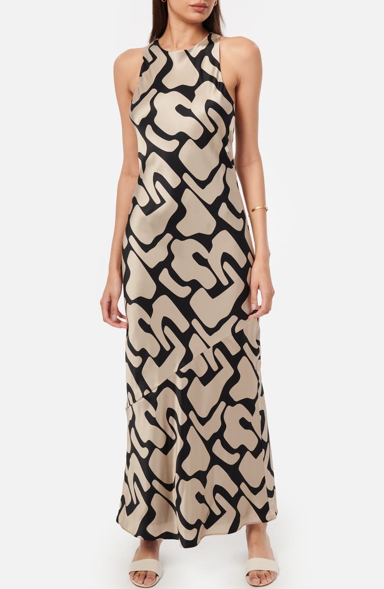 CAMI NYC Althea Abstract Print Sleeveless Silk Maxi Dress, Main, color, 