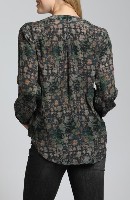 Apny Printed Top In Green Multi
