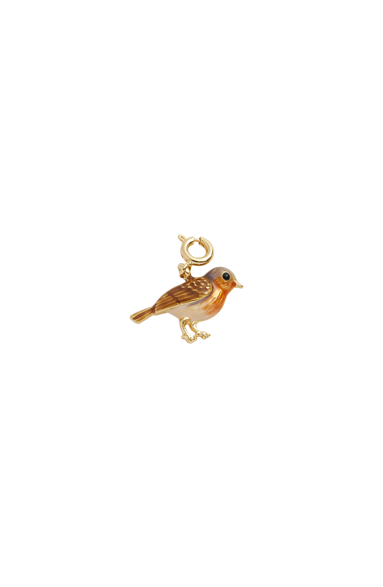 Fable England Enamel Robin Charm, Main, color, Multi & Gold