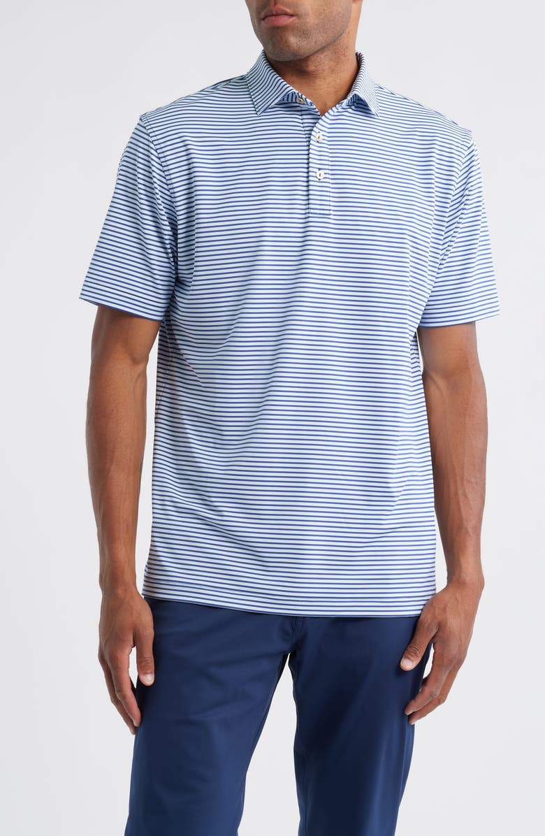 Peter Millar Culver Performance Jersey Polo, Main, color, Sport Navy