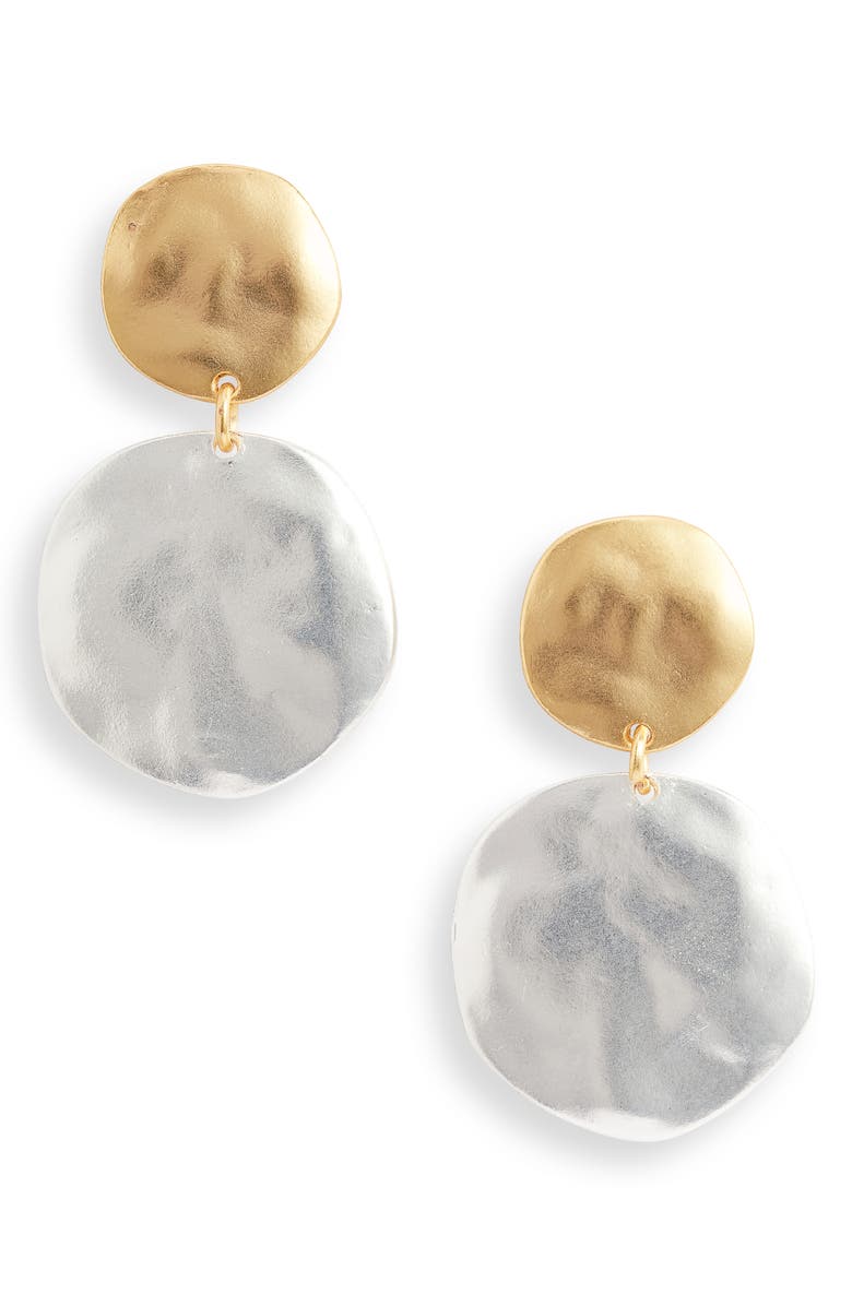 Karine Sultan Mixed Metal Drop Earrings, Main, color, 