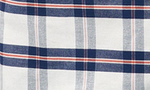 Brooks Brothers Non-iron Plaid Cotton Stretch Oxford Cloth Button-down Shirt In White/navy Bold Check