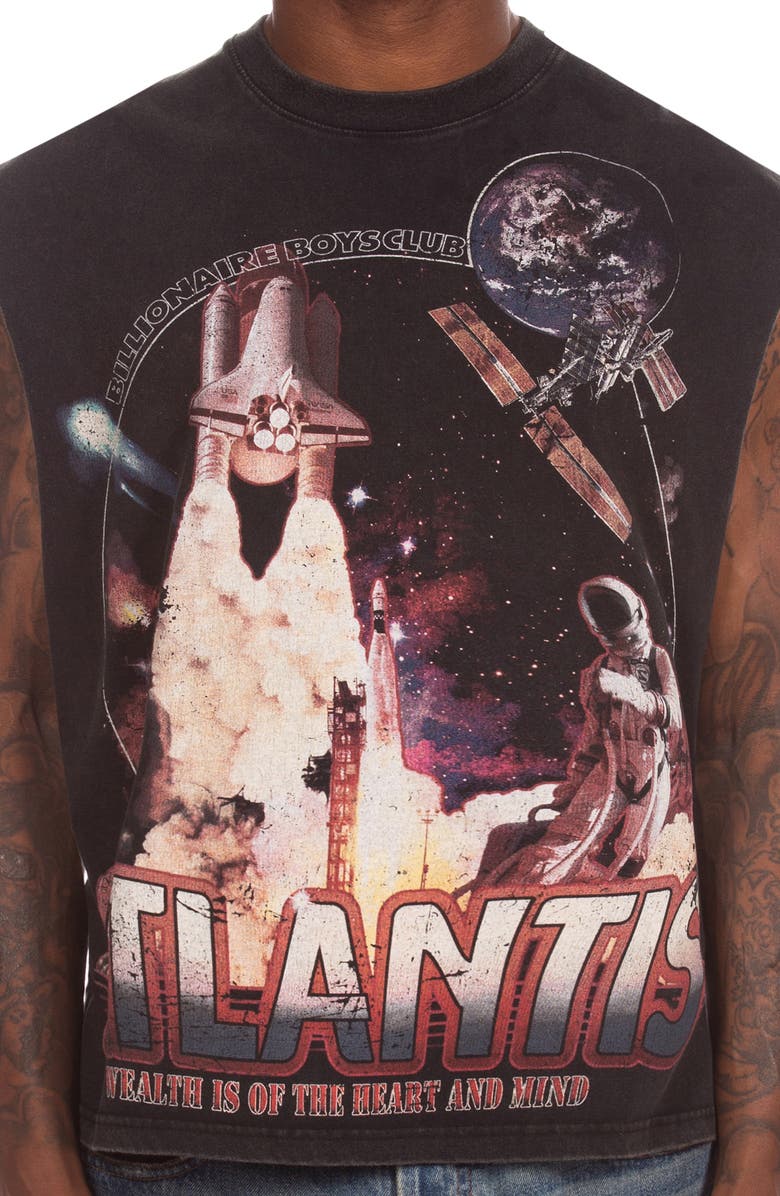 Billionaire Boys Club New Atlantis Sleeveless Graphic T-Shirt, Alternate, color, Black