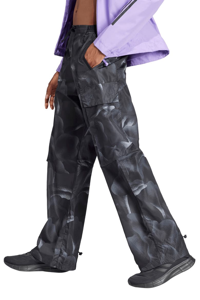 City Escape Recycled Polyester Cargo Pants, Alternate, color, BLACK/ MULTICOLOR